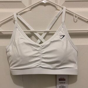 Gymshark White Crossback Sports Bra